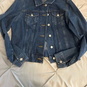 Lands' End Blue Denim Jacket size M